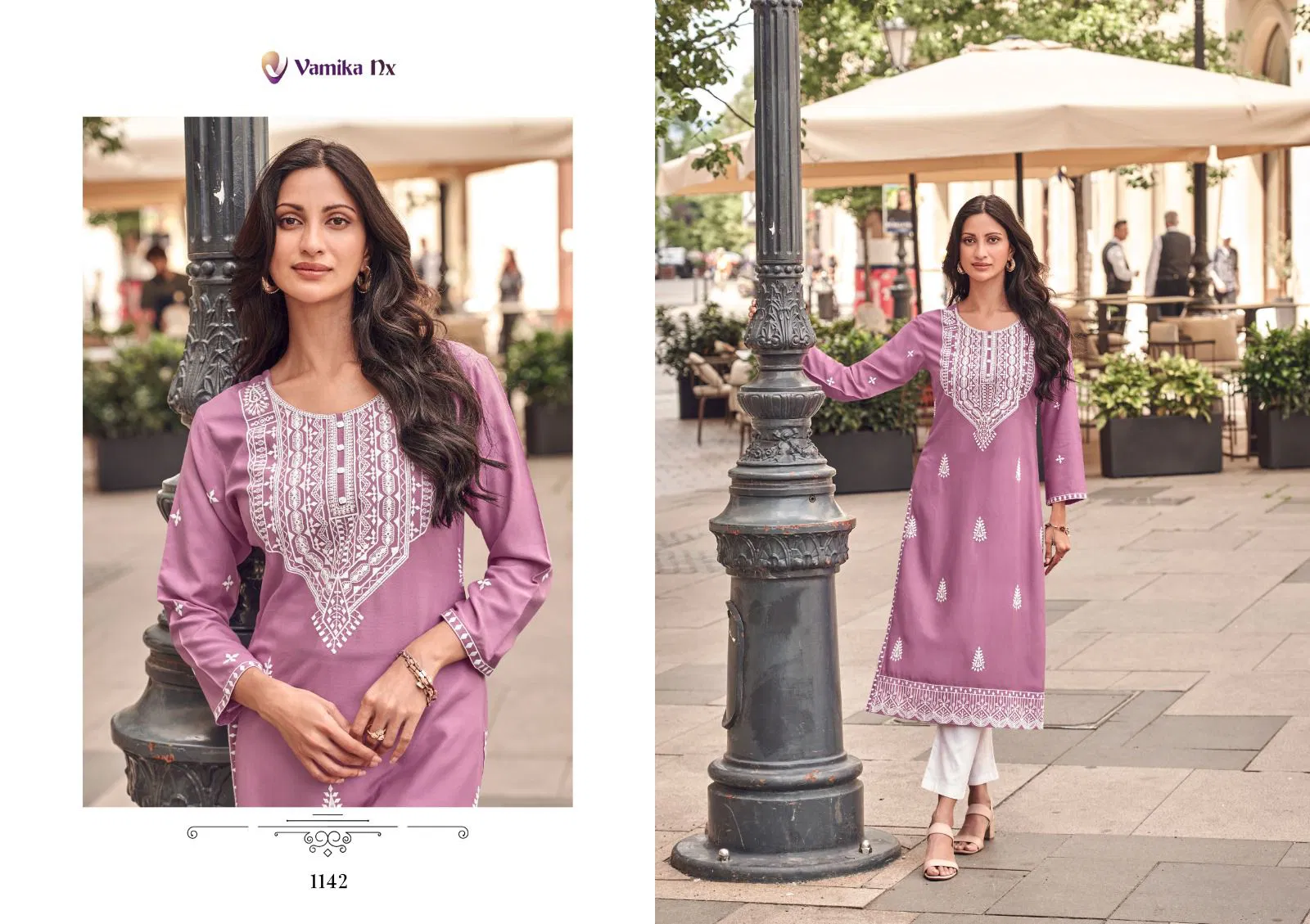 Rooh Vol 8 By Vamika Nx Rayon Viscose Lakhnawi Kurti With Bottom Wholesale Price In Surat
